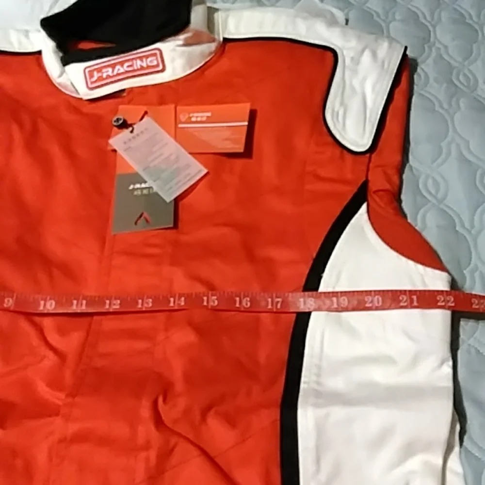 Mens Red Racing-Style One-Piece Suit - Picture 5 of 8